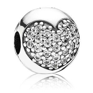 PANDORA Love of my life Sterling Silver CZ Clip